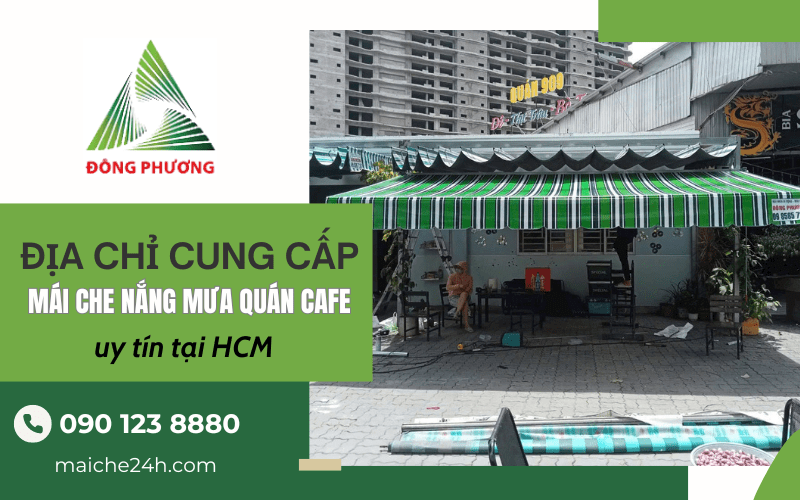 Mái che nắng mưa quán cafe