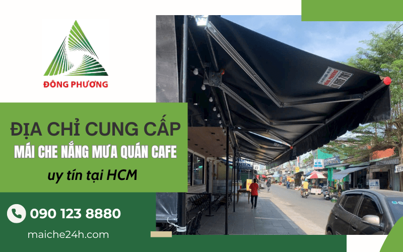 Mái che nắng mưa quán cafe