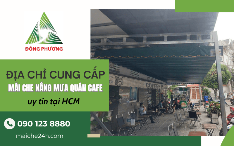 Mái che nắng mưa quán cafe