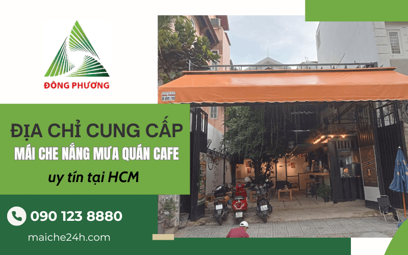 Mái che nắng mưa quán cafe