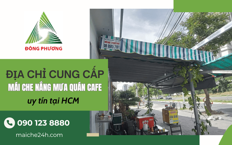 Mái che nắng mưa quán cafe