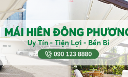 Thi công mái hiên di động che nắng mưa tại Bến Tre