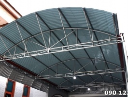 Mái tôn vòm nhà xe